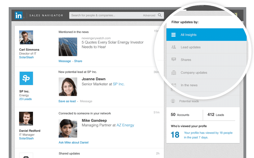sales navigator lead generation linkedin