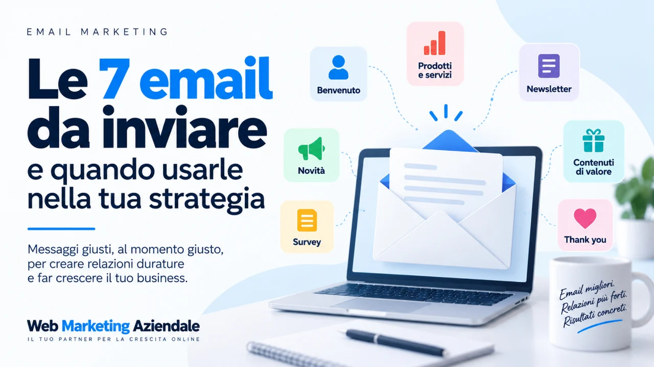 Email marketing: 7 email da inviare e quando usarle 8 7 email da inviare nella strategia di email marketing