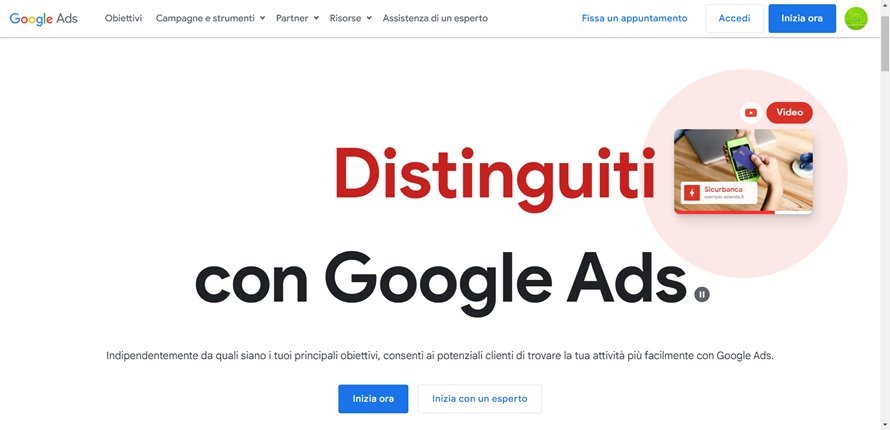 creare un account Google Ads