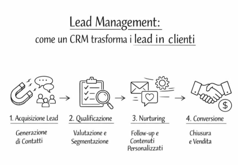 Lead Generation: cos’è, come funziona e come generare clienti 7 Lead Management: come un CRM trasforma i lead in clienti