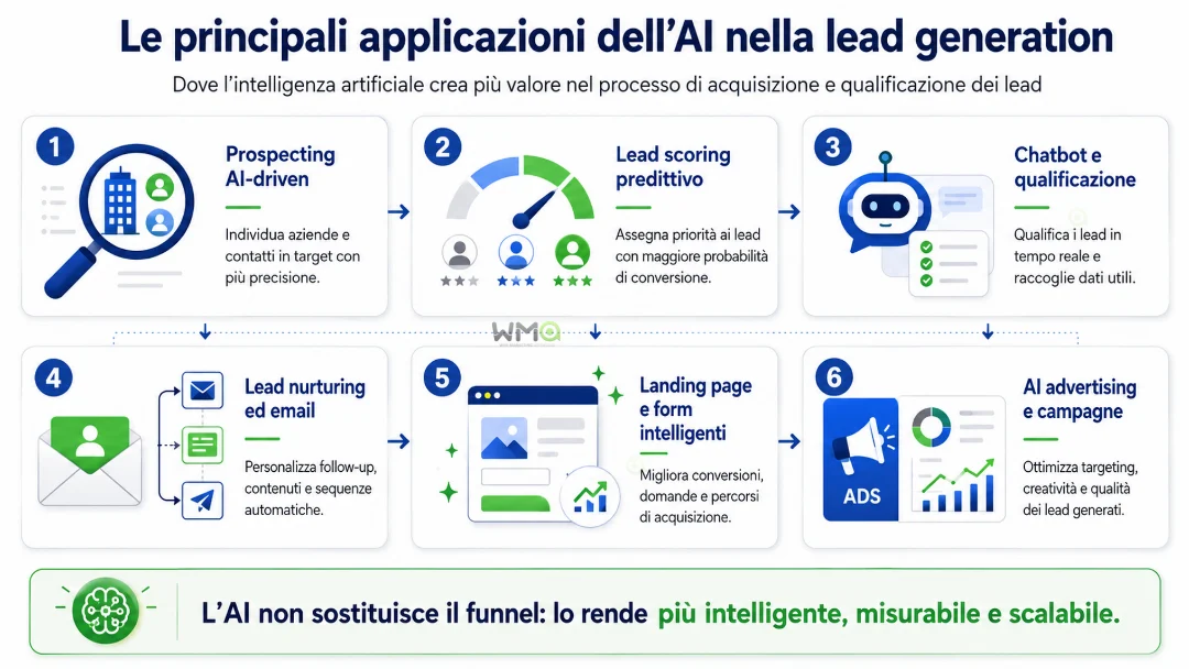 AI Lead Generation: Cos’è, Come Funziona - Guida Completa 12 principali applicazioni dell’AI nella lead generation