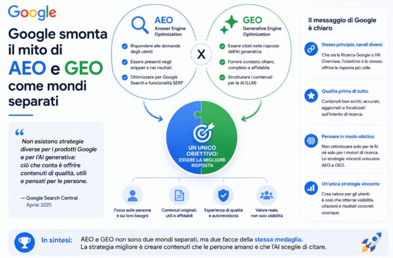 Google smonta il mito di AEO e GEO come mondi separati