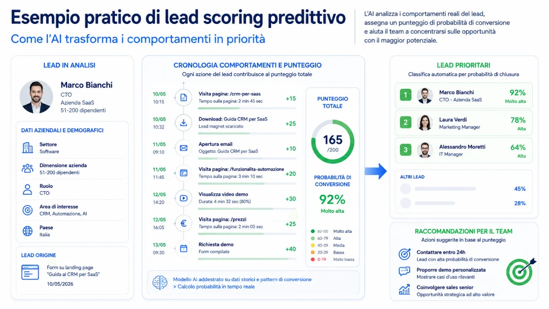 Lead scoring predittivo: come dare priorità ai lead giusti con l’AI 9 Esempio pratico di lead scoring predittivo