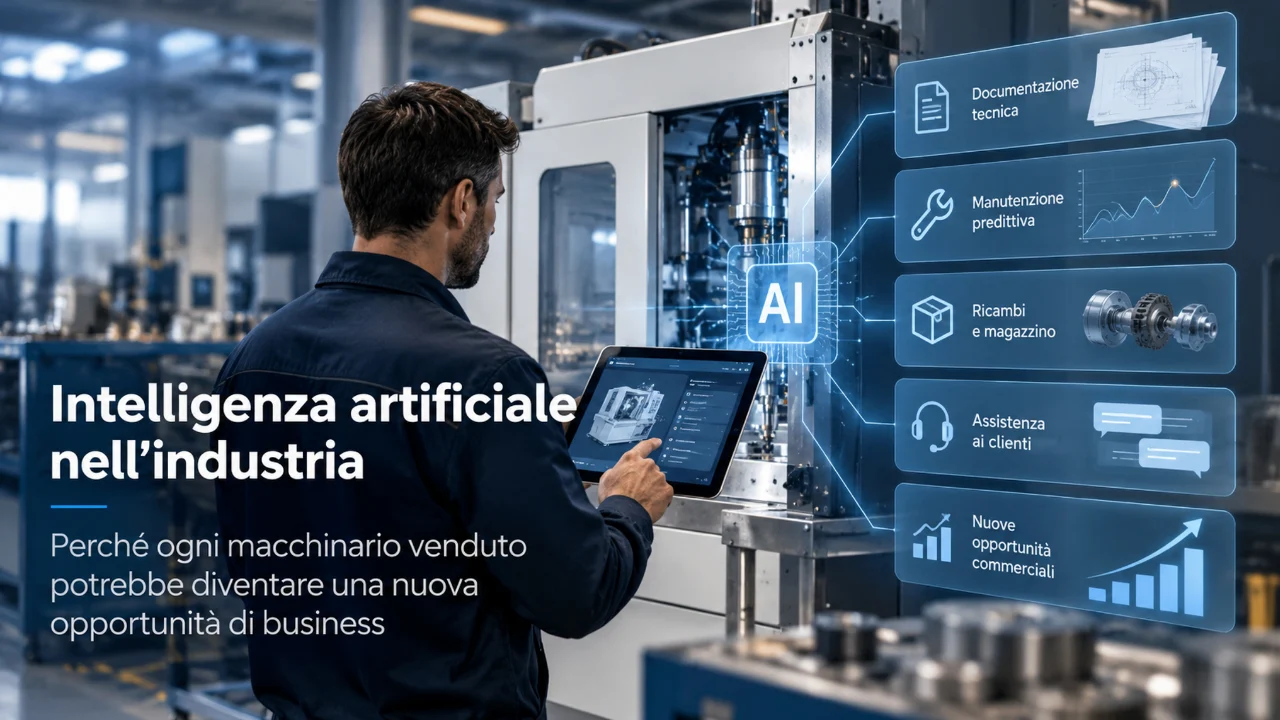 Intelligenza artificiale nell’industria: perché ogni macchinario venduto potrebbe diventare una nuova opportunità di business